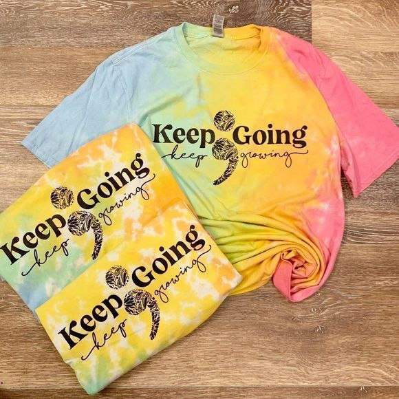 Keep Going Keep Growing Tie Dye T Shirt‎ - Picture 2 of 2